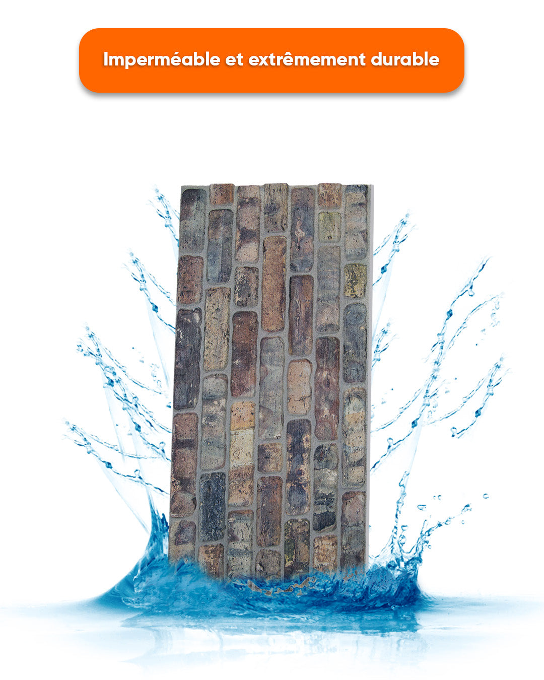 Old Road 100x50cm Article: L-1806 Briquette De Parement 3D