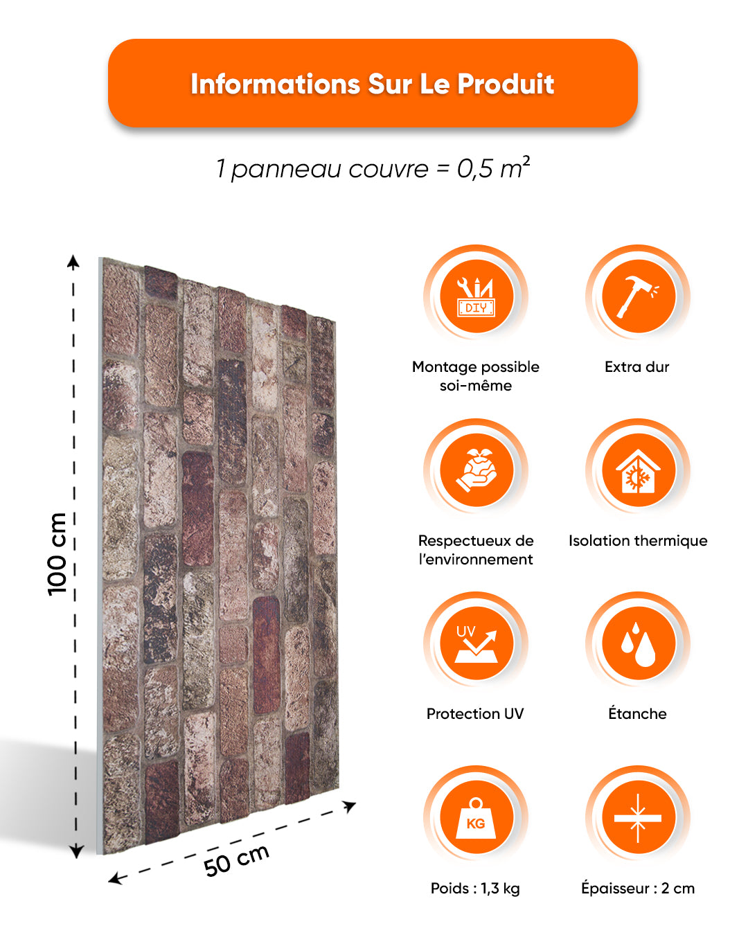 Sandsturm 100x50cm Article: L-1924 Revêtement Mural 3D