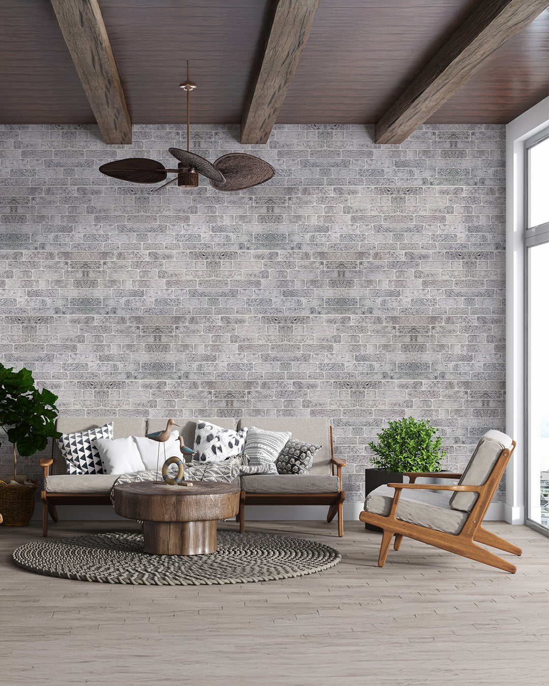 White Grey 100x50cm Article: L-1702 Revêtement Mural 3D