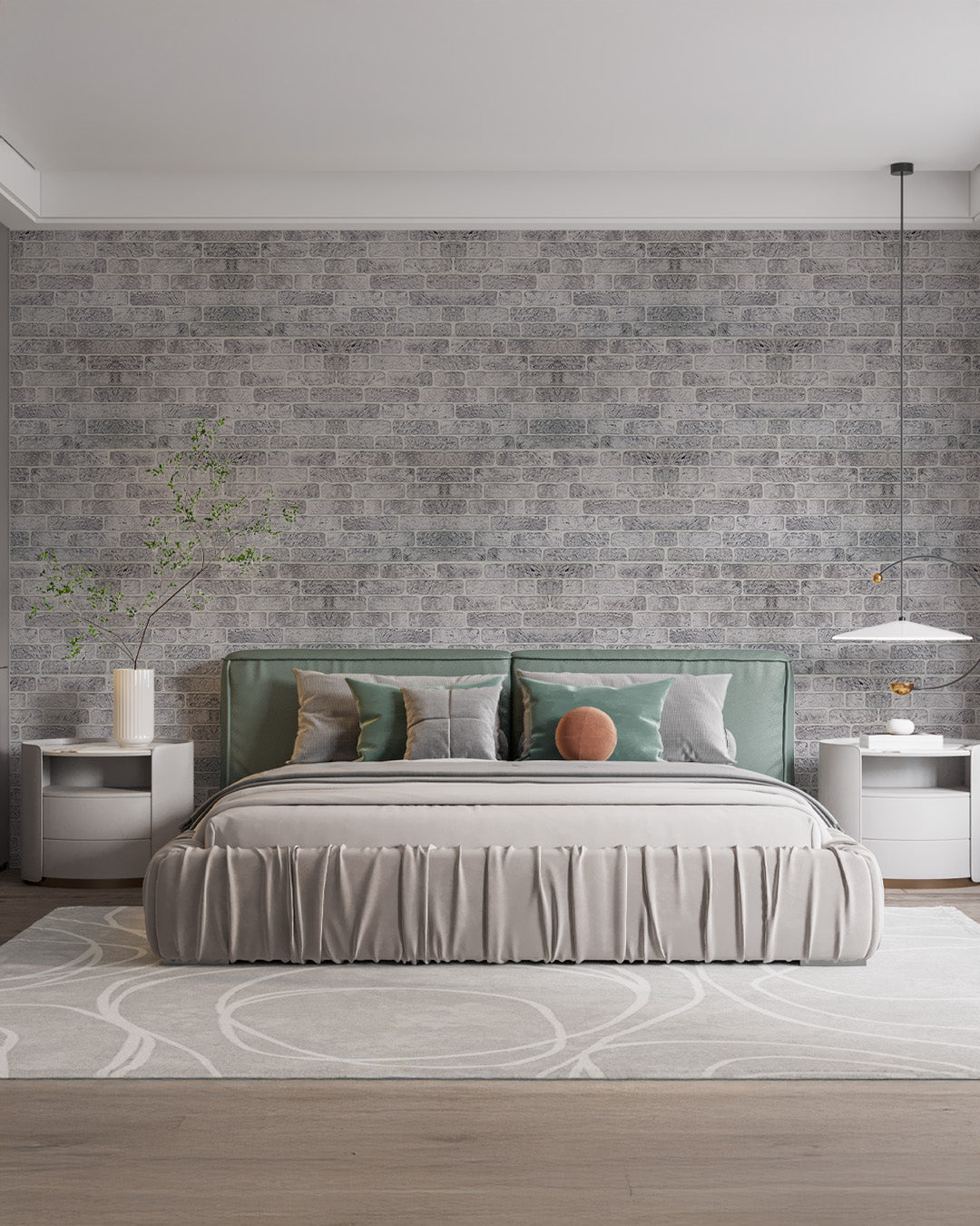 White Grey 100x50cm Article: L-1702 Revêtement Mural 3D