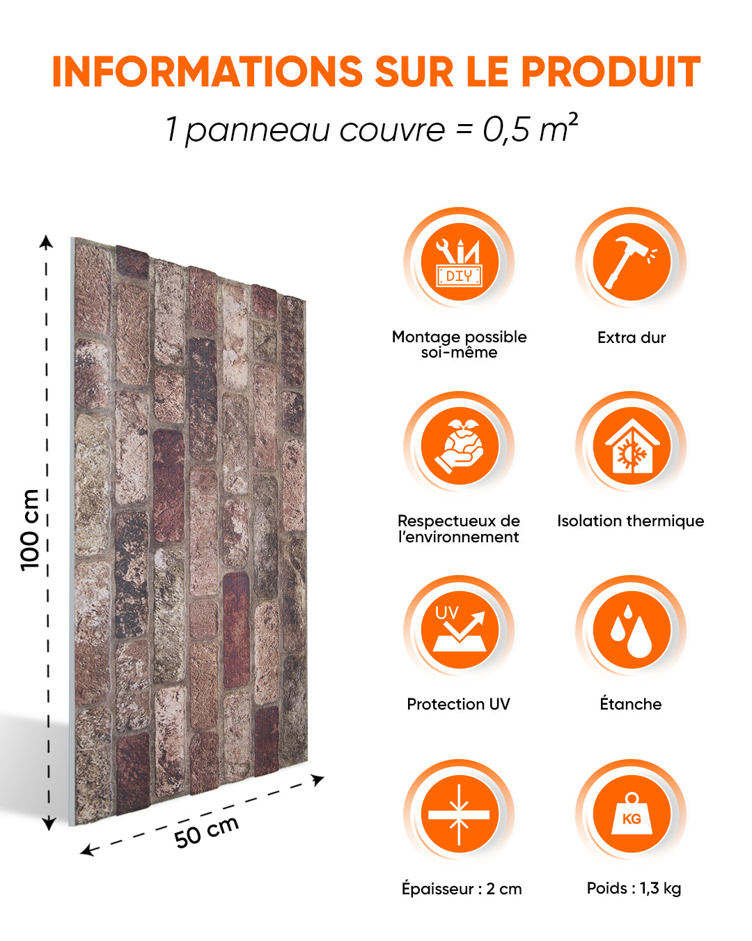 Sandsturm 100x50cm Article: L-1924 Revêtement Mural 3D
