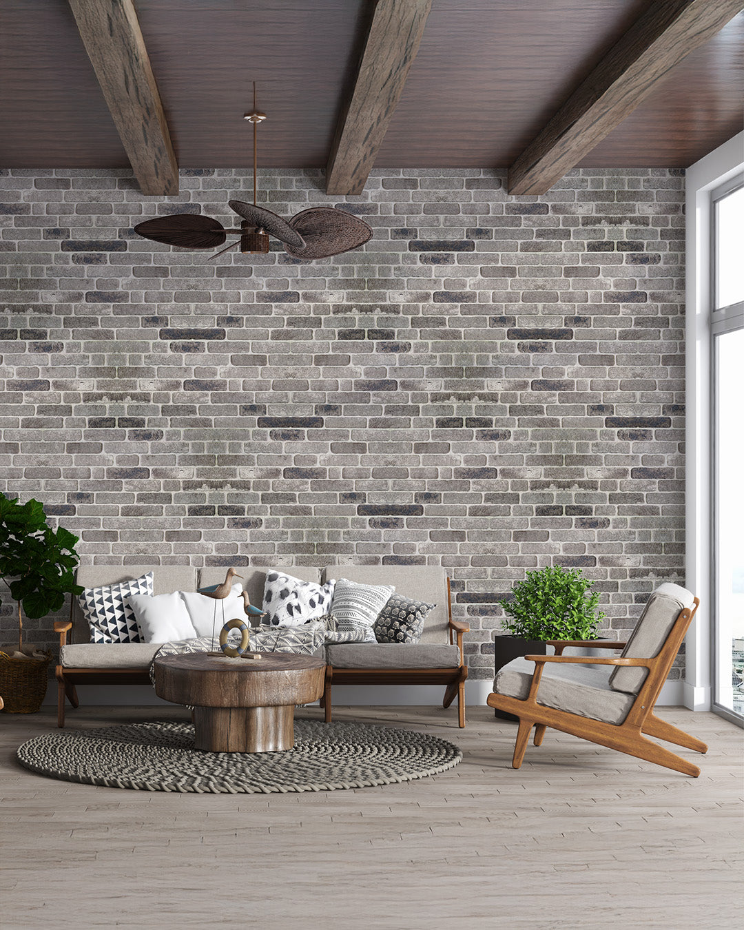 Path Of Gray 100x50cm Item: L-1926 3D Wall Covering 