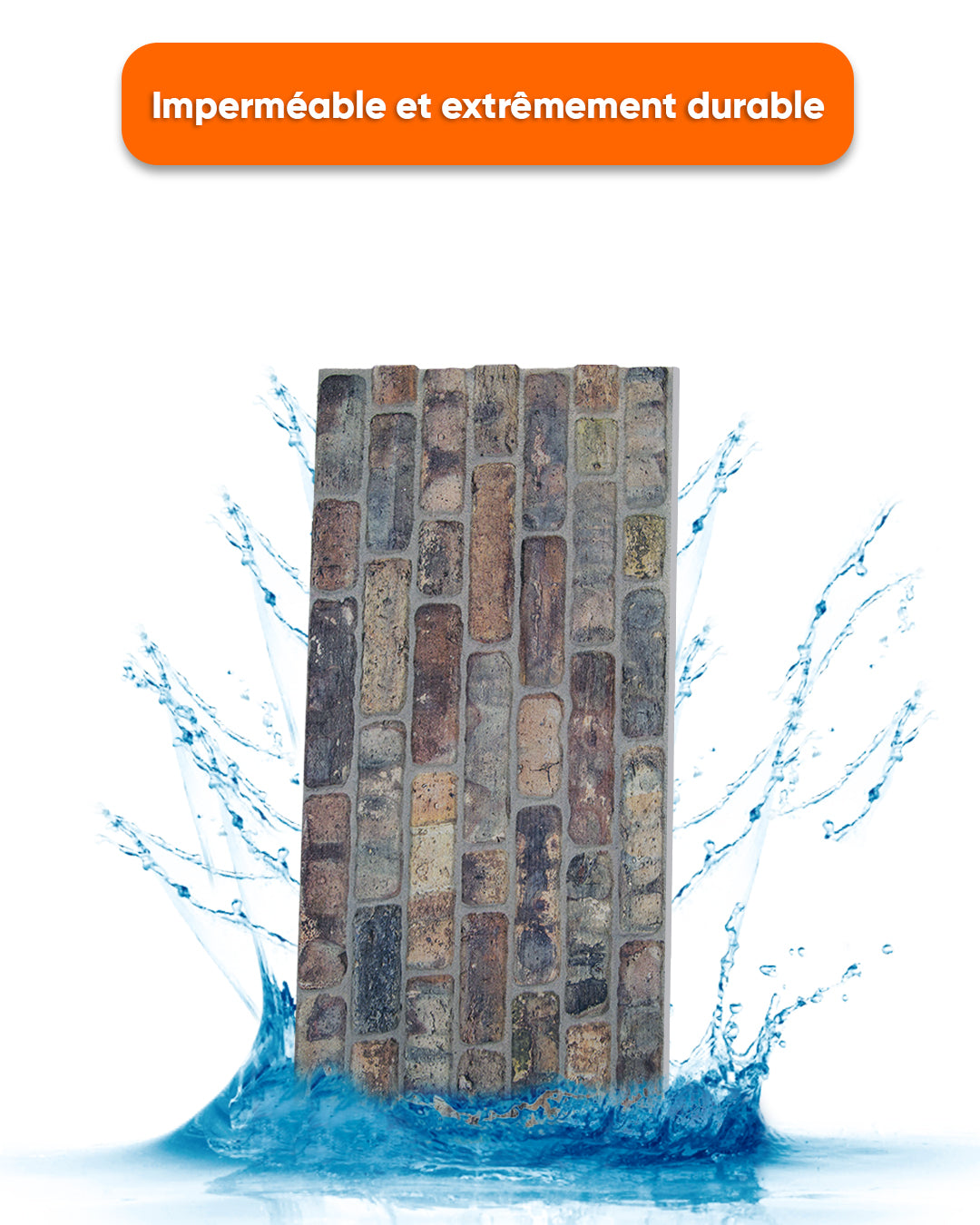 VIEILLE RUE 100x50cm Article: L-1806 Briquette De Parement 3D