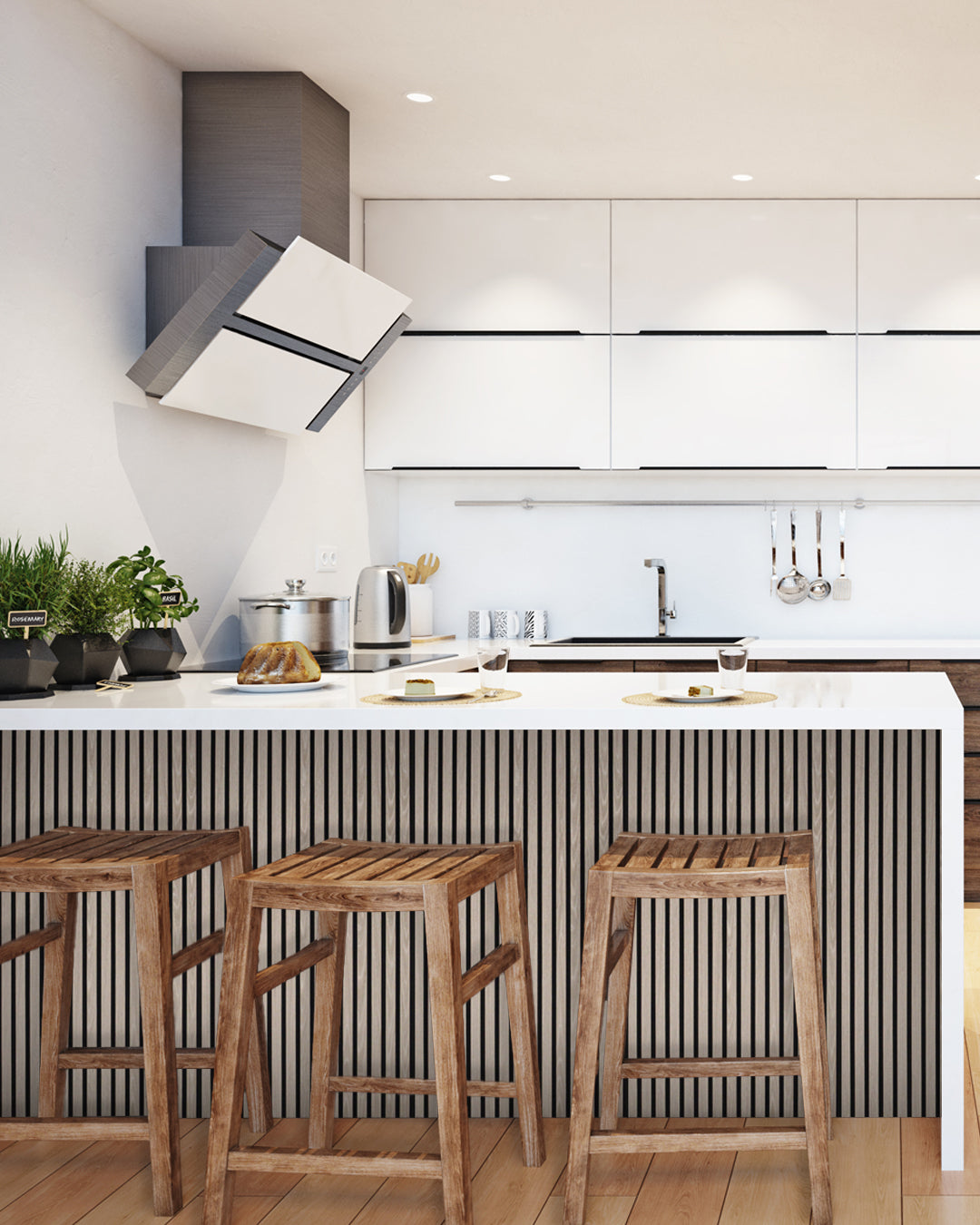 Panneaux Muraux Acoustiques en Feutrine – Set de 4 – 120×60×2,1 cm – Light Oak