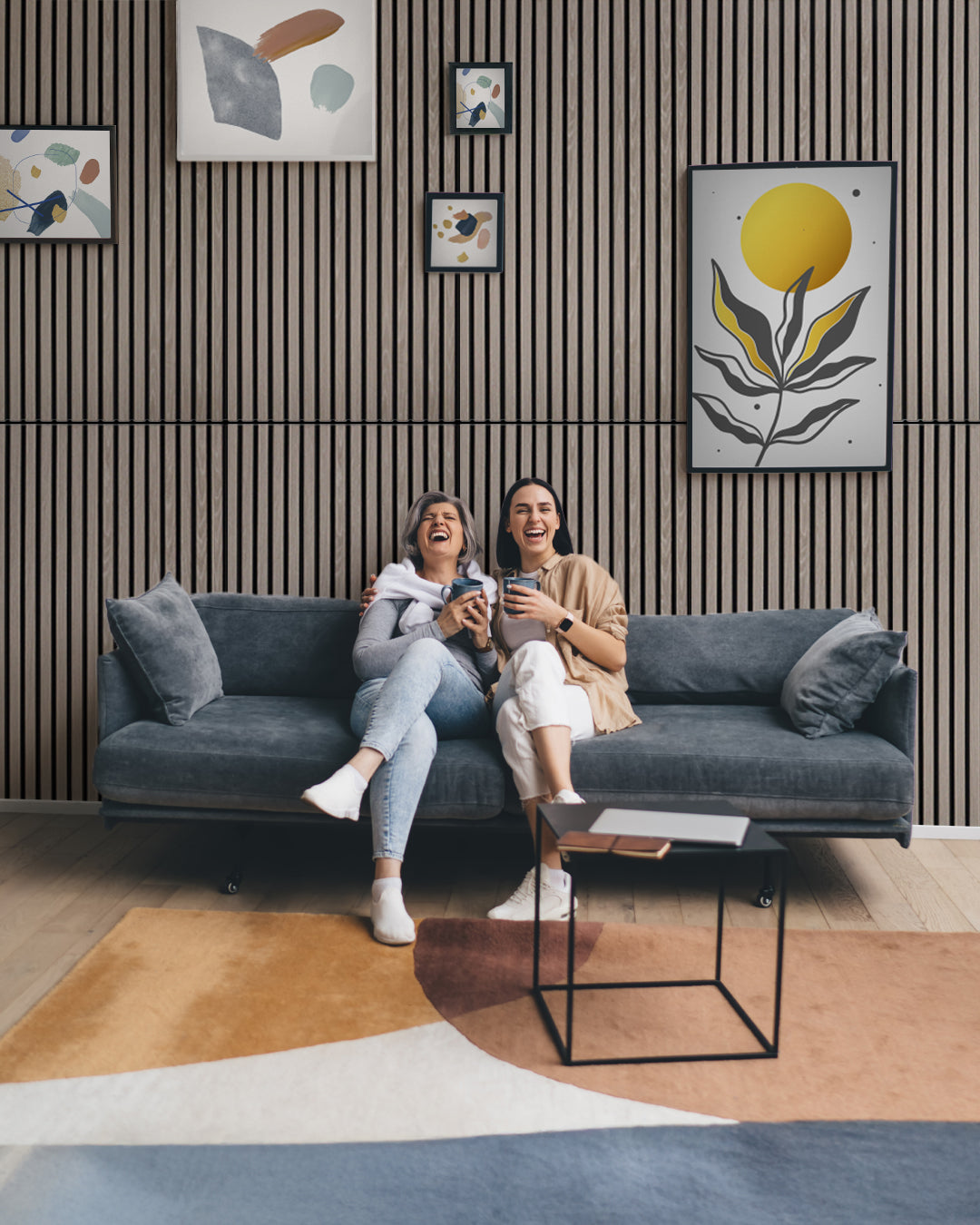 Panneaux Muraux Acoustiques en Feutrine – Set de 4 – 120×60×2,1 cm – Light Oak