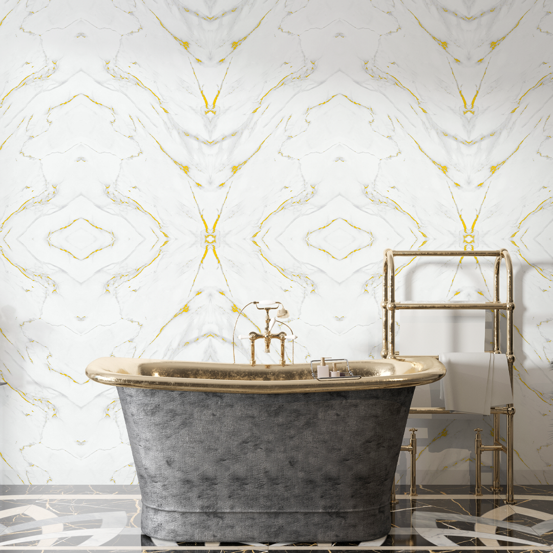 Marbre Alternative au carrelage de salle de bain/cuisine Golden Harmony