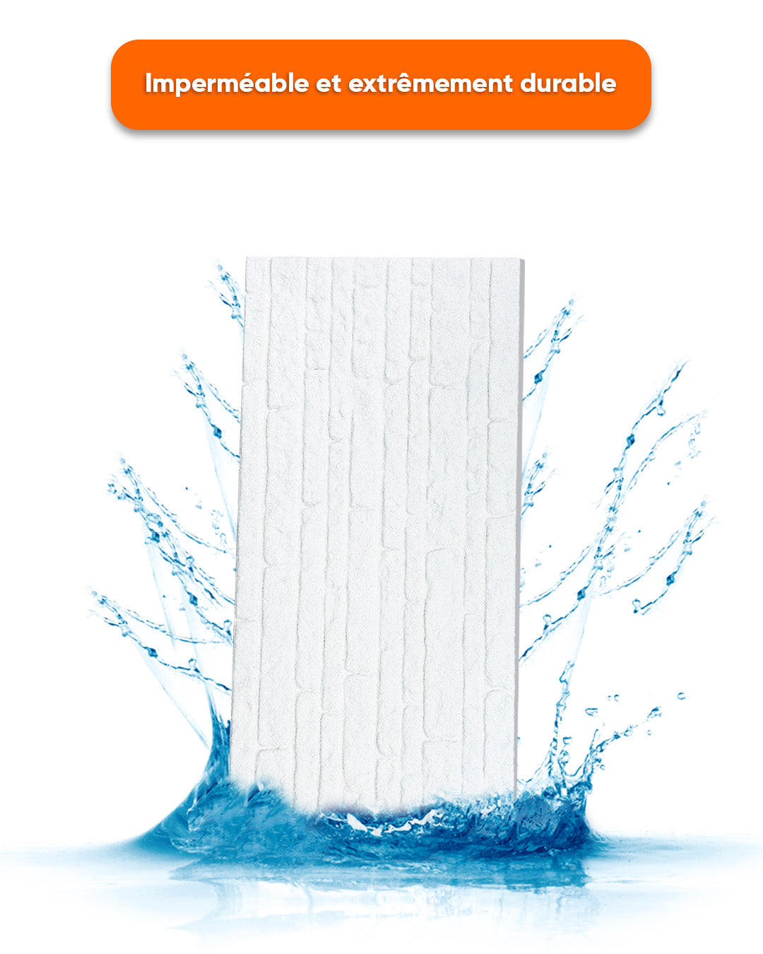 White Snow 100x50cm Article: N-1900 Revêtement Mural 3D