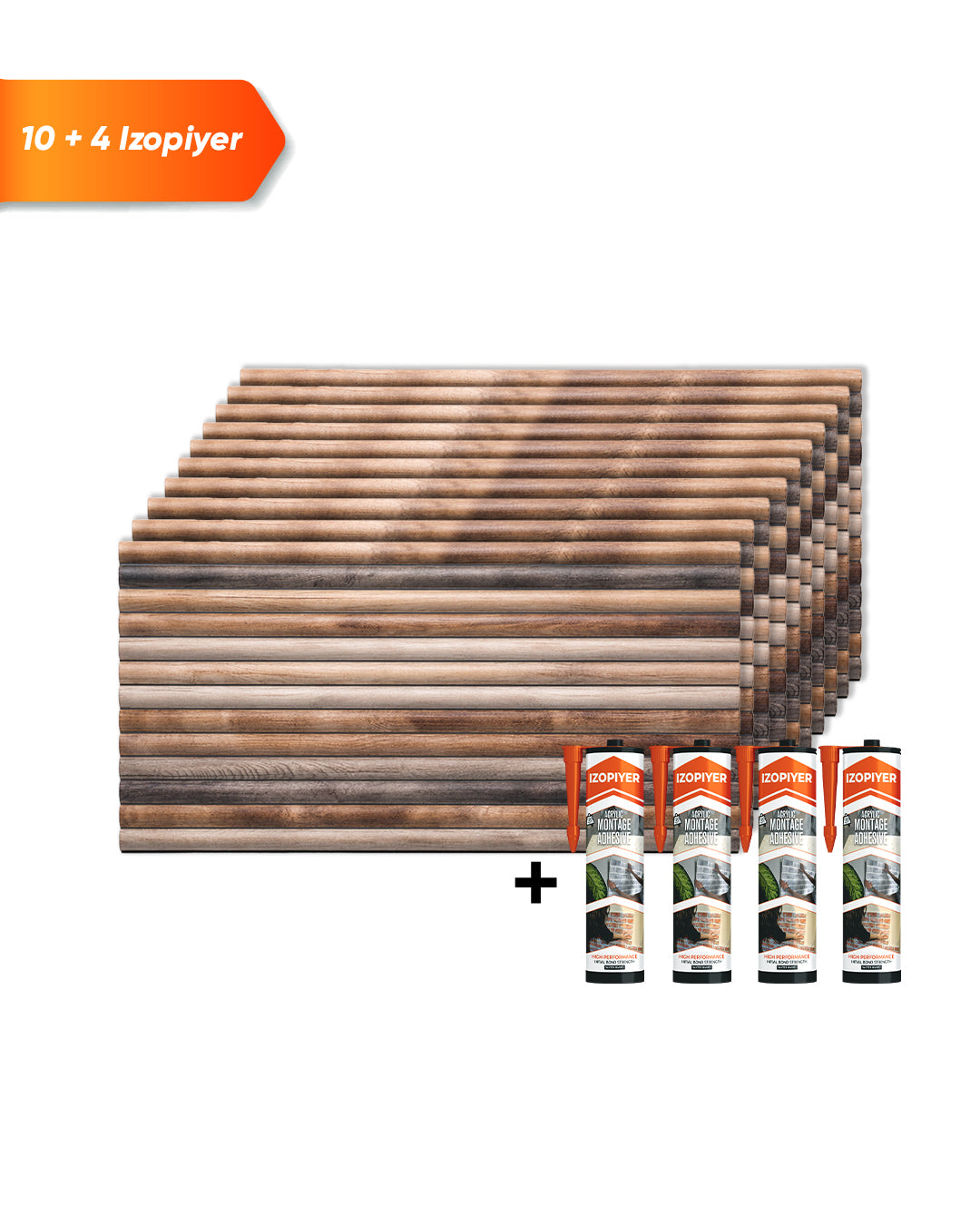 Revêtement mural effet bois 50×100×2 cm | Panneaux muraux 3D en polystyrène | Rustic Wood OP-02