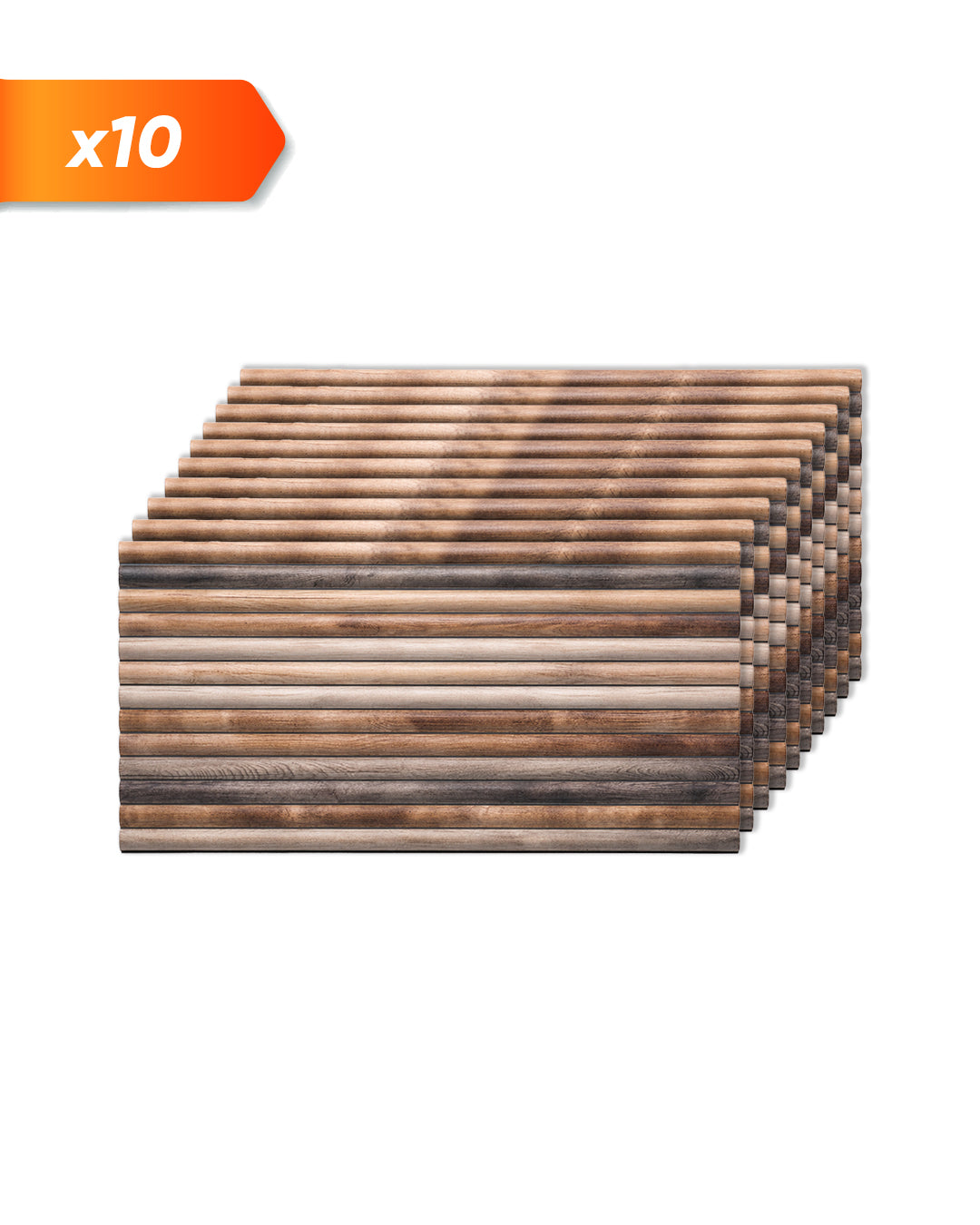 Revêtement mural effet bois 50×100×2 cm | Panneaux muraux 3D en polystyrène | Rustic Wood OP-02