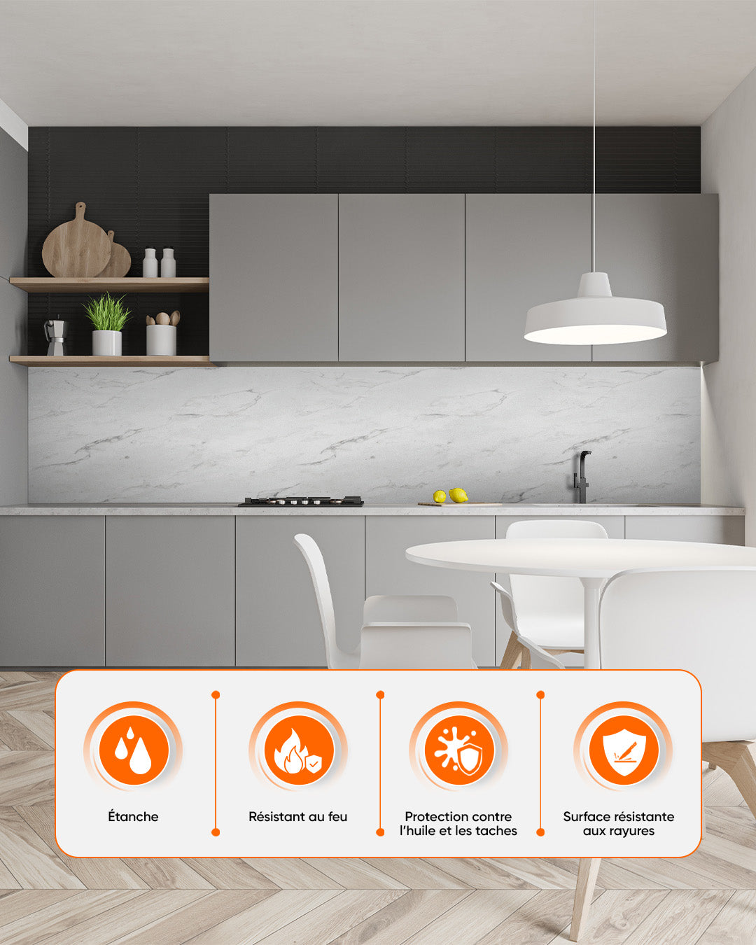 SPC Panneau Mural Blanc 60x120 cm – Oslo Weiß