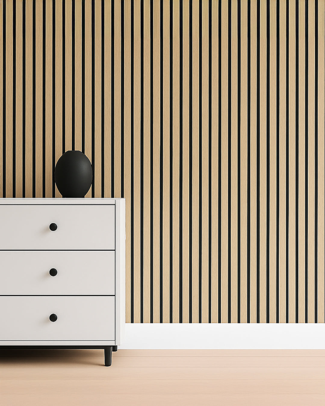 3D panneau mural acoustique en bois lot de 2 – Natural