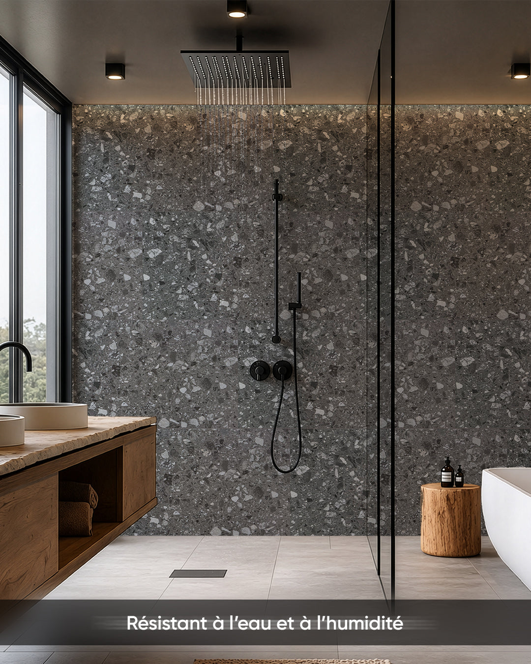 Panneau mural SPC 60x120 cm | Revêtement mural étanche | Pure Terrain