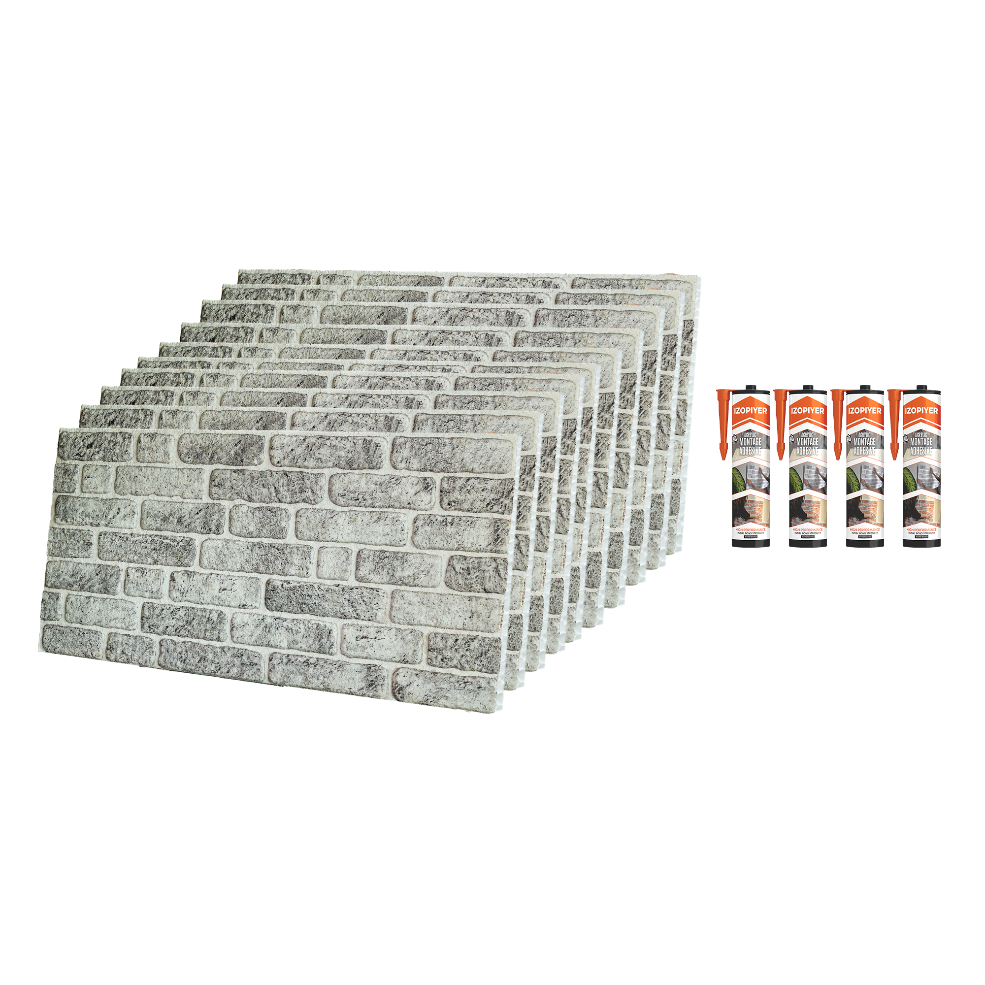 White Grey 100x50cm Article: L-1702 Revêtement Mural 3D