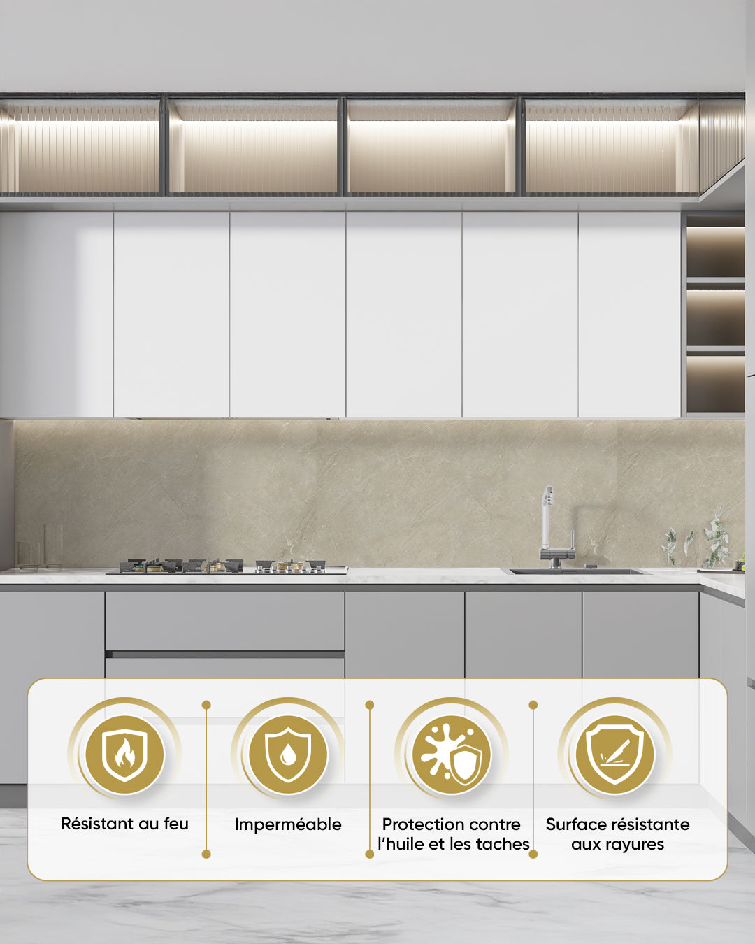 SPC Panneau Mural Gris 60x120 cm – Sandstein Beige