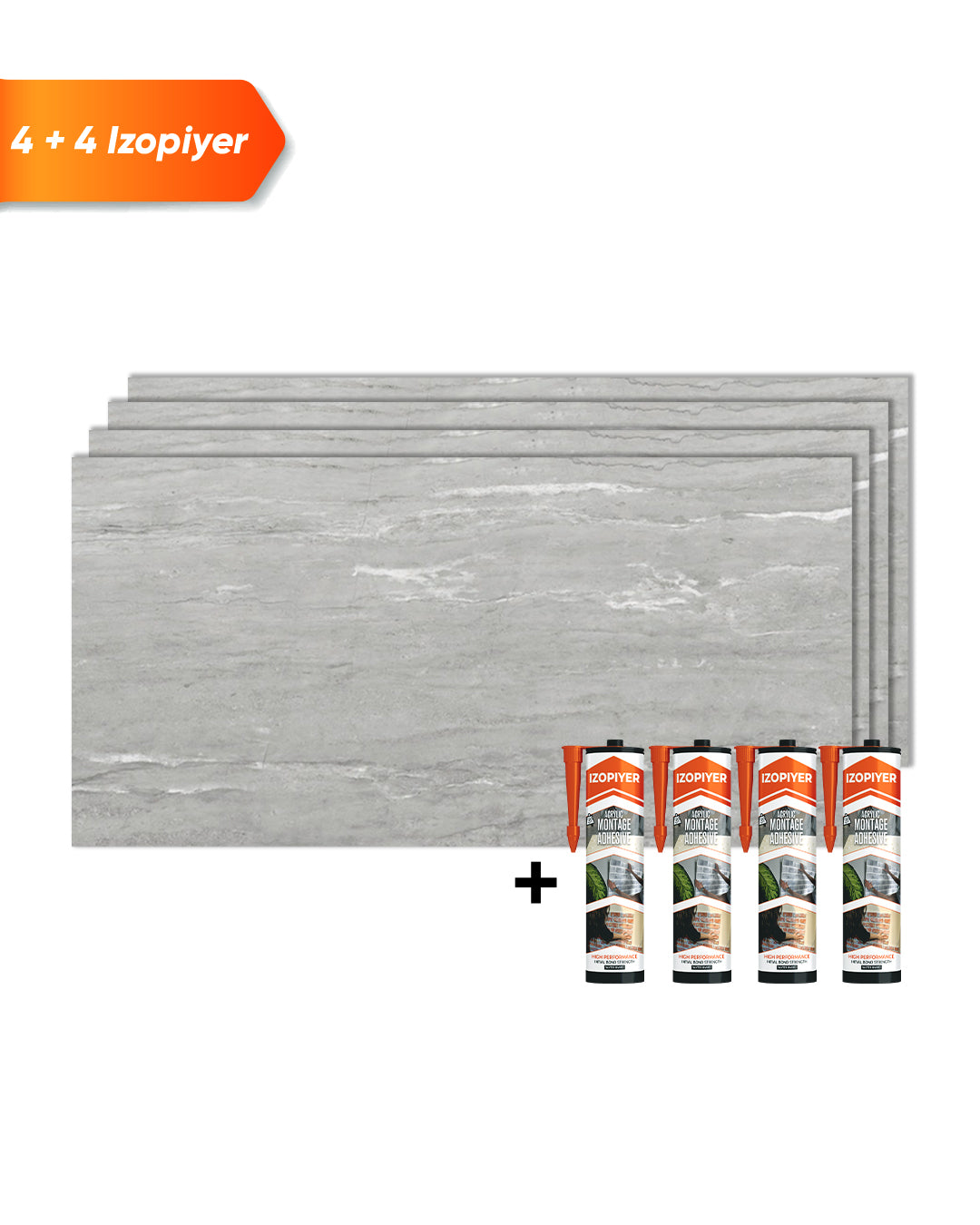 SPC Panneau Mural Gris 60x120 cm – Silberne Nebel