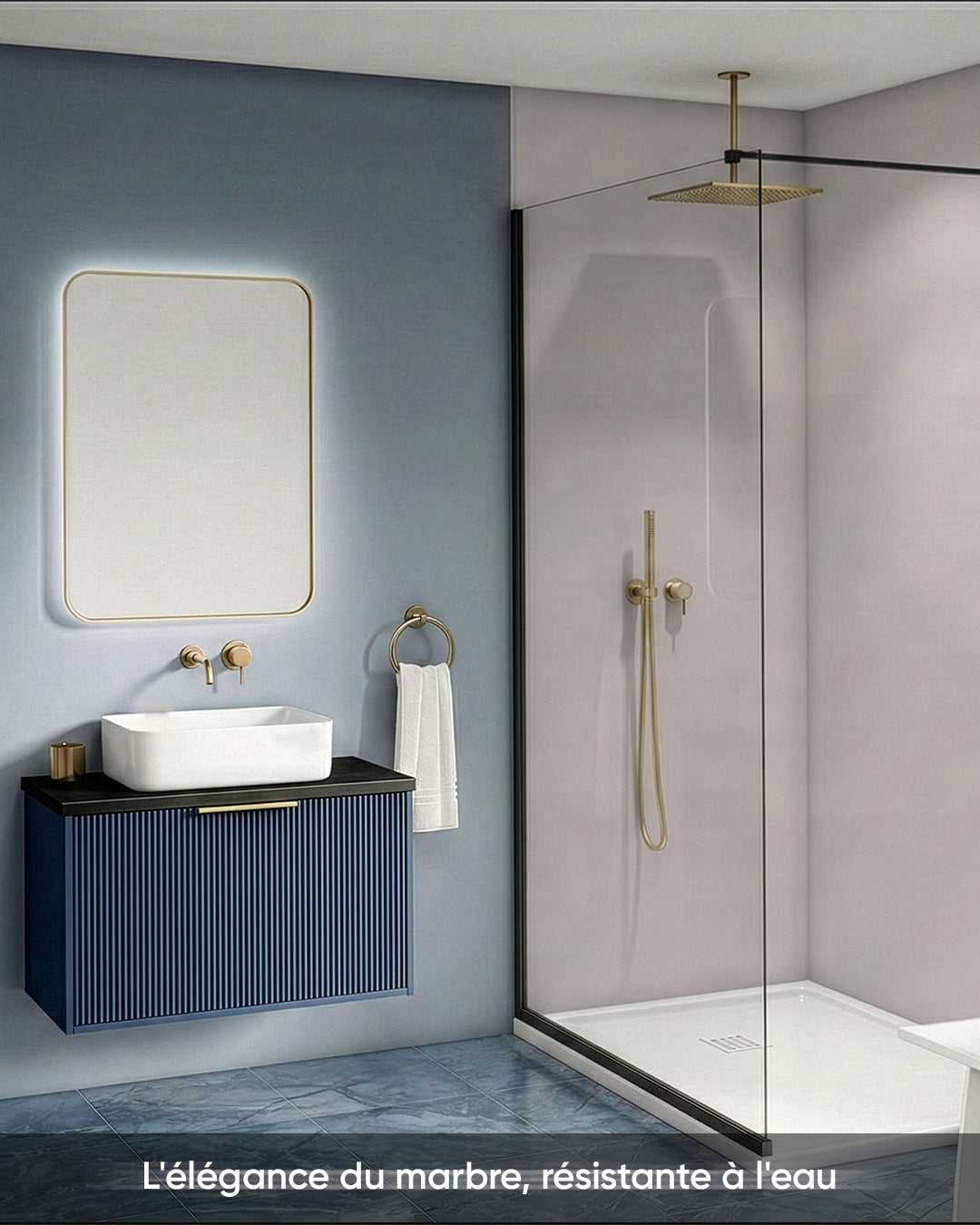 Marble Alternative to Bathroom/Kitchen Tile Swan White