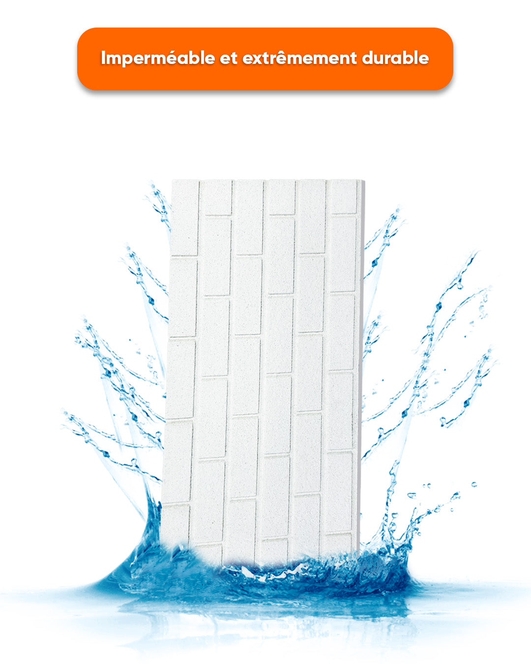 White Snow 100x50cm Article: T-1900 Revêtement Mural 3D BRICOLAGE