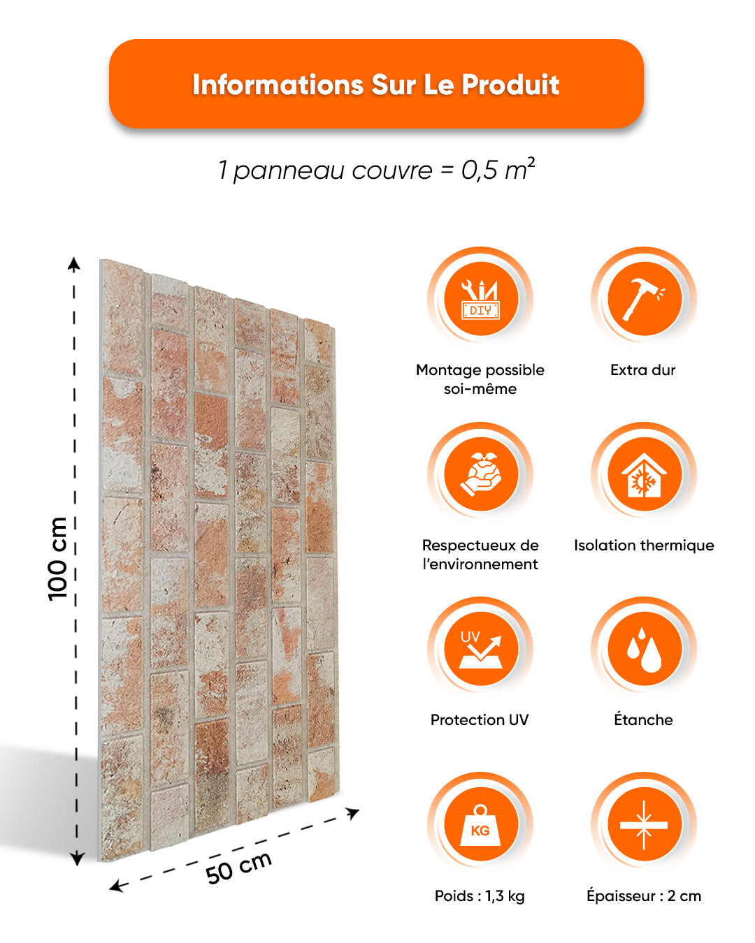 Article de la maison en pierre : T-1913 Bardage en briques