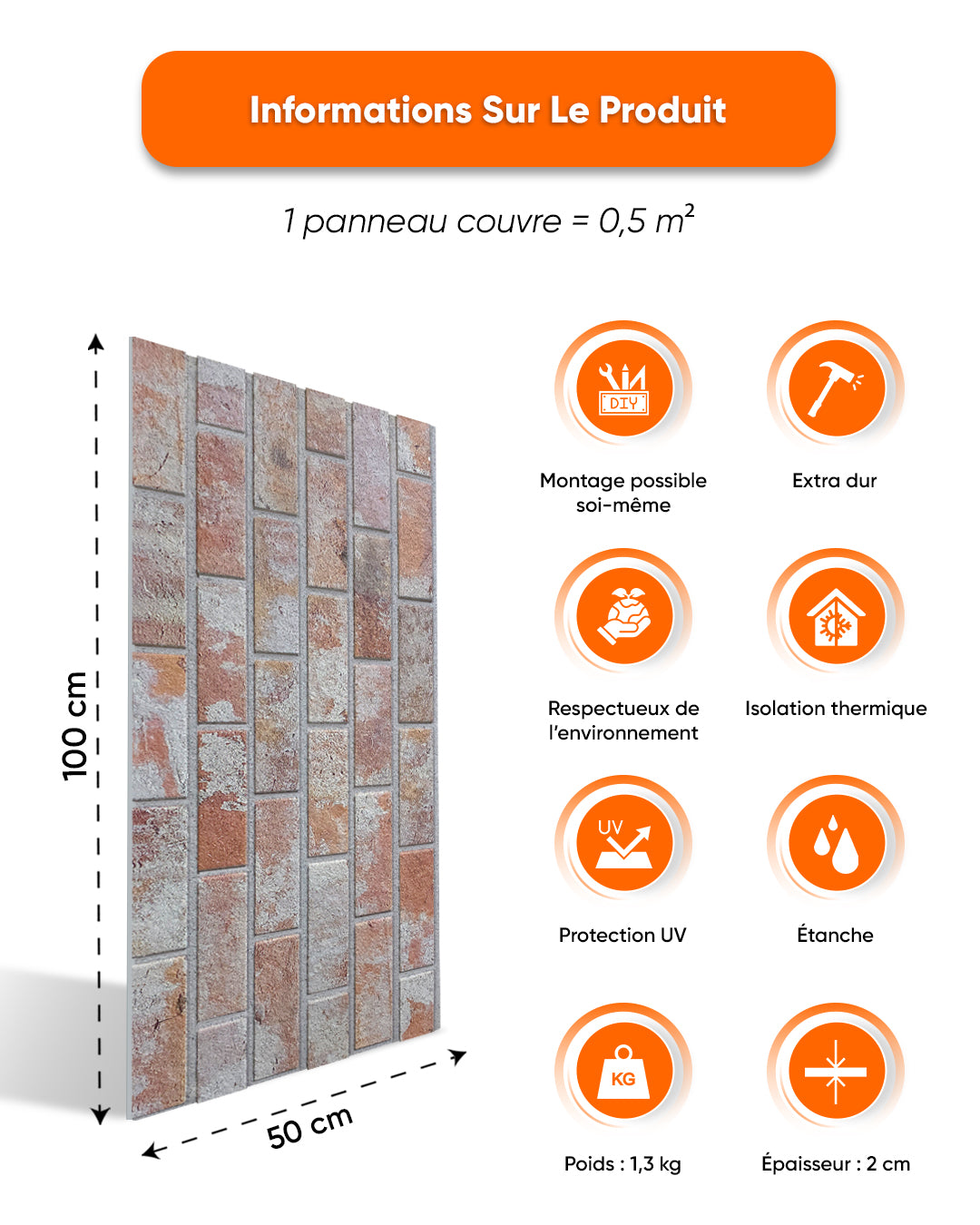 Article de la maison en pierre : T-1913 Bardage en briques