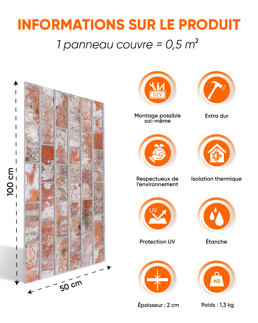 Article de la maison en pierre : T-1913 Bardage en briques