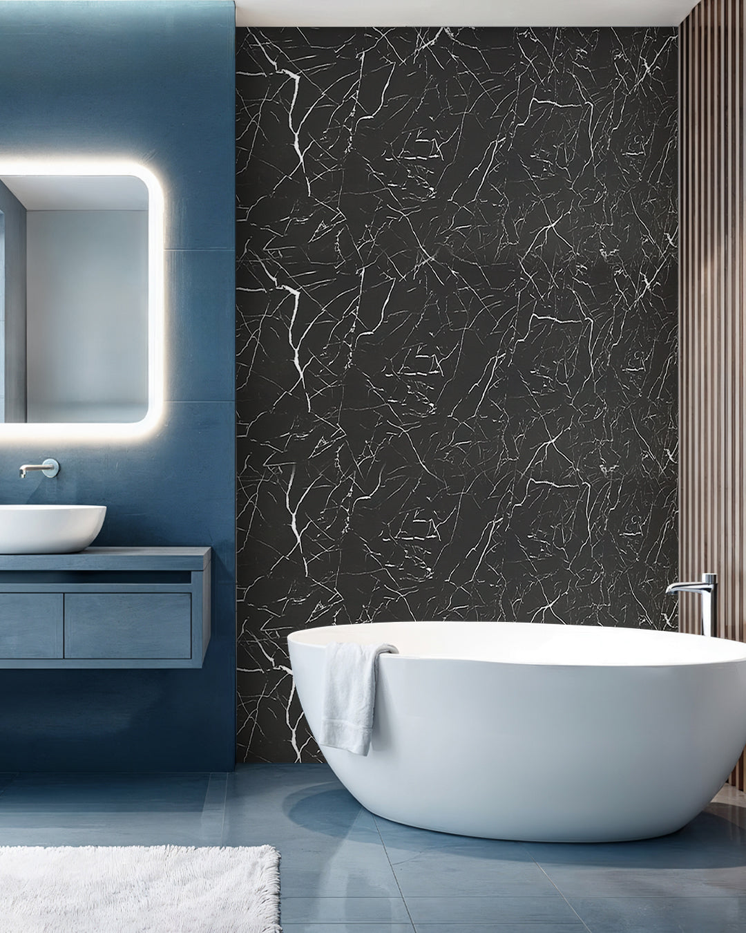 Marbre Alternative au carrelage de salle de bain/Tidal Wave V-12