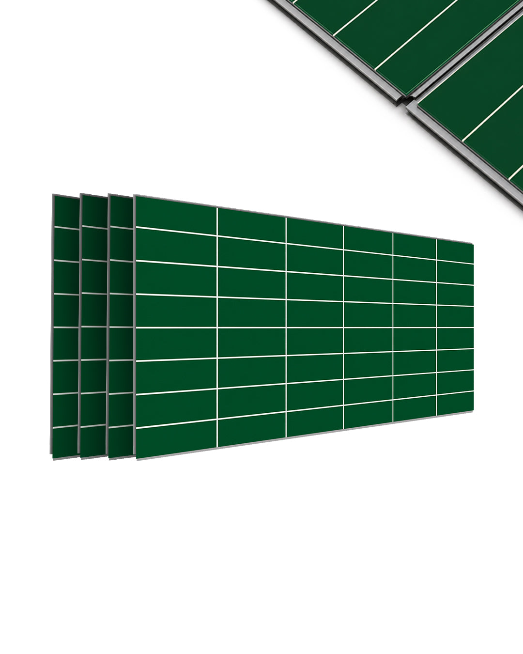 Panneau mural SPC 60x120 cm | Revêtement mural étanche | Tiefe Grünlinie