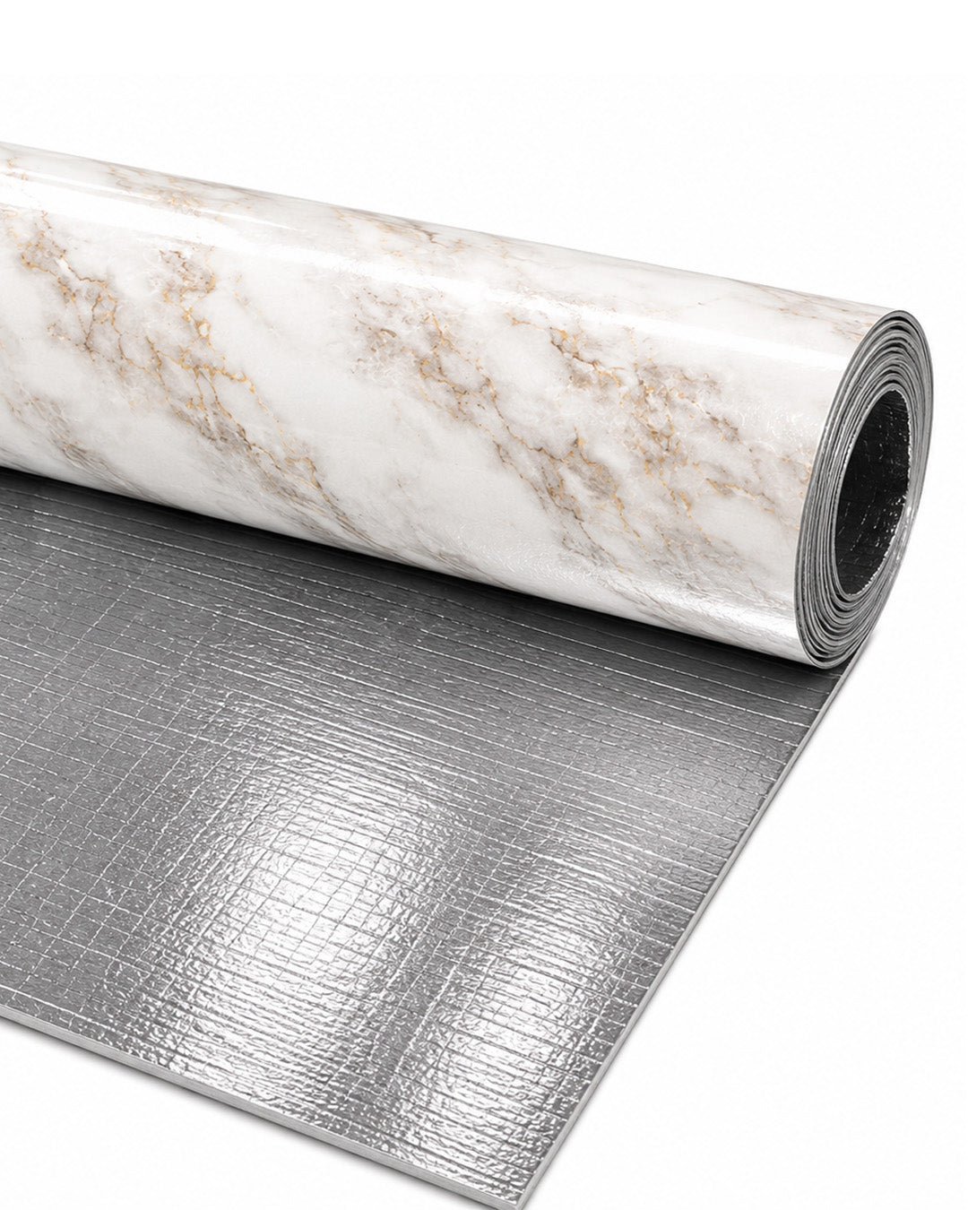 Revêtement mural effet marbre 120×300 cm - épaisseur 2,5 mm | Autocollant, flexible & enroulable | Gold Vein Marble