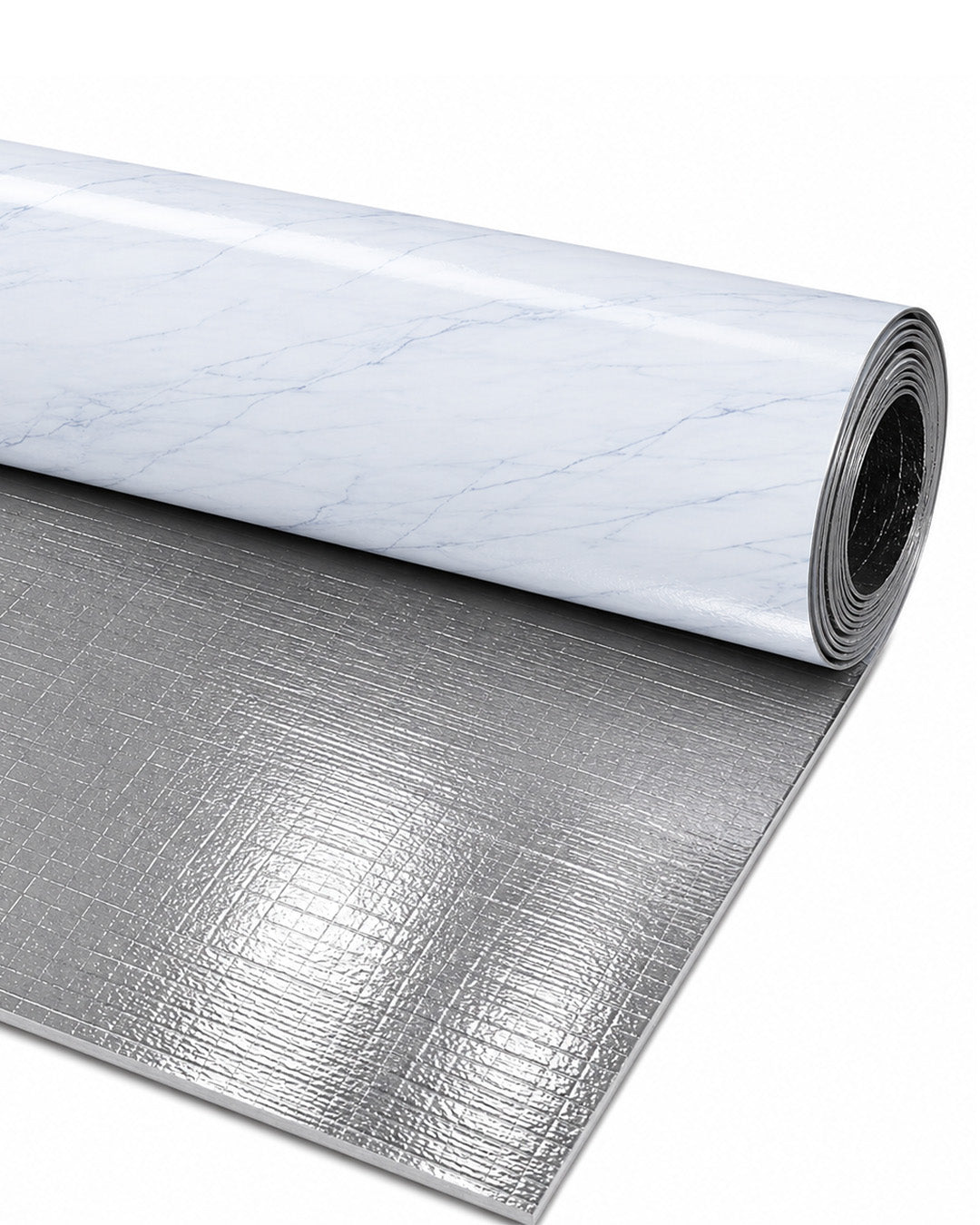 Revêtement mural effet marbre 120×300 cm - épaisseur 2,5 mm | Autocollant, flexible & enroulable | Arctic White Marble