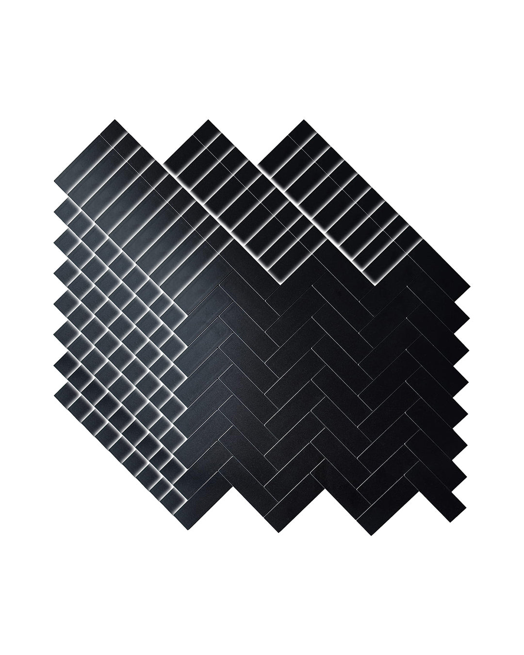 Carrelage mural en mosaïque carrelage mural auto-adhésif | Black Mosaics  WJ-141