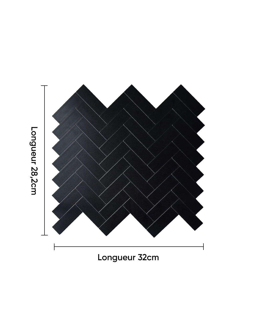 Carrelage mural en mosaïque carrelage mural auto-adhésif | Black Mosaics  WJ-141