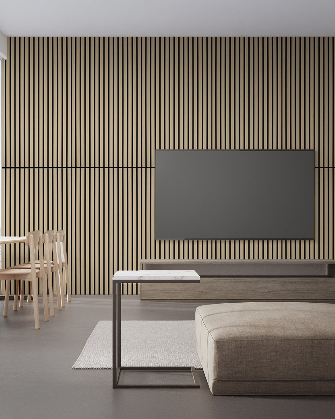 Panneaux Muraux Acoustiques en Feutrine – Set de 4 – 120×60×2,1 cm – White Oak