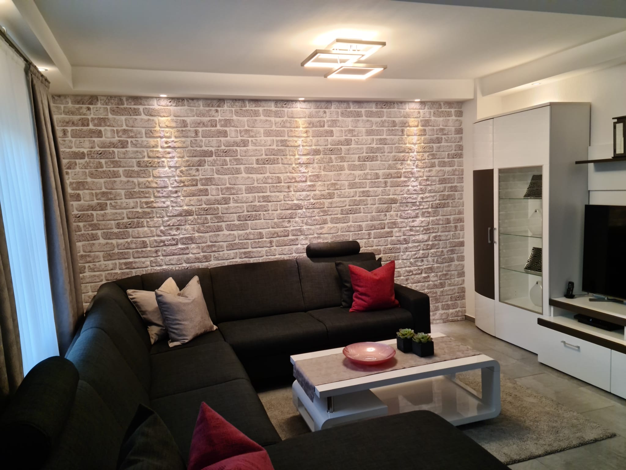 White Grey 100x50cm Article: L-1702 Revêtement Mural 3D